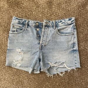Topshop denim ripped shorts